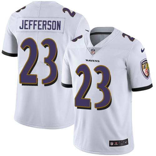 2019 Men Baltimore Ravens #23 Jefferson white Nike Vapor Untouchable Limited NFL Jersey->baltimore ravens->NFL Jersey